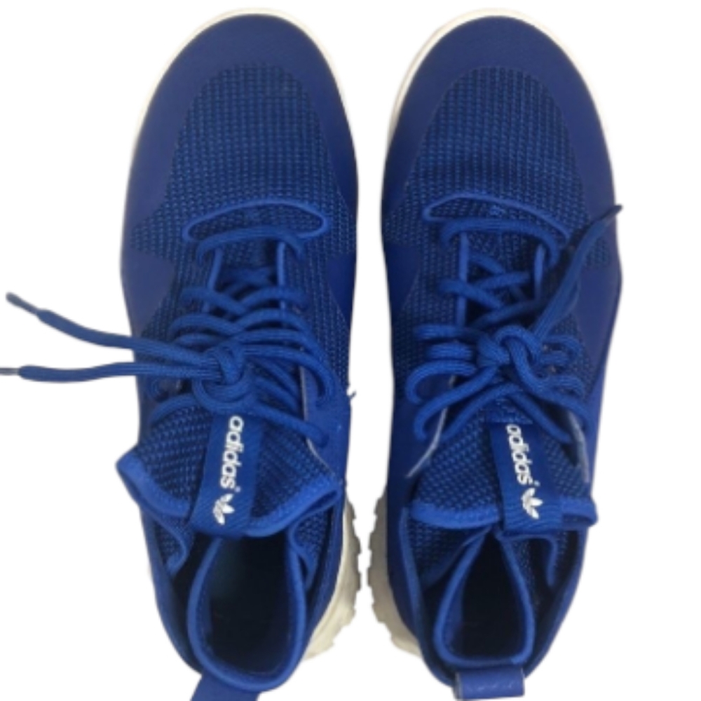 adidas Men's Blue Athletic Shoes with White Soles